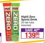 High5 Zero Sports Drink-20-Tab Tube Drink Each