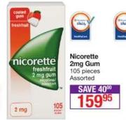 Nicorette 2mg Gum-105 Pieces Assorted