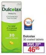 Dulcolax-30 Coated Tablets