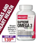 Biogen Supreme Omega3-60 Softgel Capsules