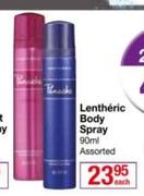 Lentheric Body Spray-90ml Each