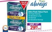 Always Ultra Pads Value Pack-Per Pack