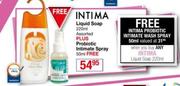 Intima Liquid Soap Assorted-220ml Plus Intima Probiotic Intimate Spray-50ml