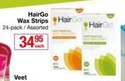 Hair Go Wax Strips 24 Pack Assorted-Each