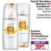 Pantene Shampoo Or Conditioner Assorted-400ml Each