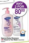 Purity Elizabeth Anne's Special Baby Shampoo Or Head To Toe Wash Assorted-2 x 500ml