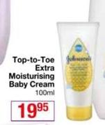Johnsons Tap To Toe Extra Moisturising Baby Cream-100ml