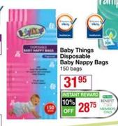 Baby Things Disposable Baby Nappy Bags-150 Bags