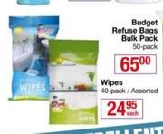 Wipes 40 Pack Assorted-Each