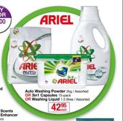 Auto Washing Powder-2Kg Or 3 In 1 Capsules 15 pack Or Washing Liquid-1.5Ltr Each