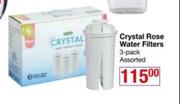 Crystal Rose Water Filters 3 Pack Assorted