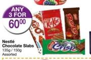 Nestle Chocolate Slabs Assorted-3 x 135g/150g