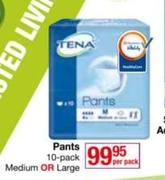 Tena Pants 10 Pack Medium Or Large-Per Pack