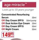 Ponds Age Miracle Concentrated Resurfacing Serum 30ml Or Day Cream SPF15 50ml Pump-Each