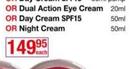 Ponds Age Miracle Dual Action Eye Cream 20ml/Day Cream SPF15 50ml Or Night Cream 50ml-Each