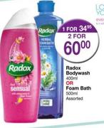 Radox Body Wash 400ml Or Foam Bath 500ml-For 2