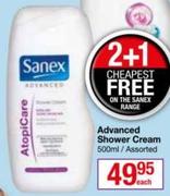 Sanex Advance Shower Cream-500ml Each