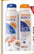 Tecni Block Sun Protection Value Pack Spray SPF50+ 150ml Plus Kids Spray SPF50+ 150ml-For Both