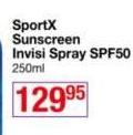 Everysun SportX Sunscreen Invisi Spray SPF50-250ml