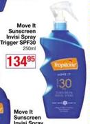 Tropitone Move It Sunscreen Invisi Spray Trigger SPF30-250ml