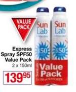 Sun Lab Express Spray SPF50 Value Pack-2x150ml