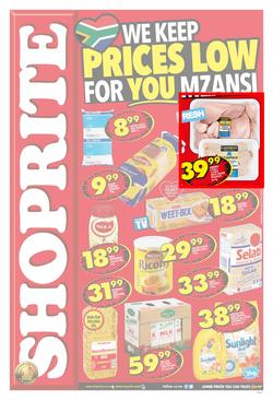Shoprite Western Cape : Prices Low (25 Sep - 08 Oct 2017), page 1
