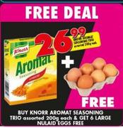 Knorr Aromat Seasoning Trio 200g Each & Free 6 Large Nulaid Eggs