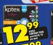 Kotex Sanitary Pads Assorted-8/10 Per Pack