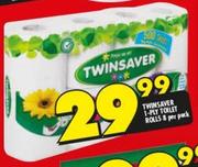 Twinsaver 1 Ply Toilet Rolls-8 Per Pack