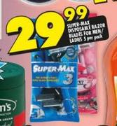 Super Max Disposable Razor Ladies For Men/Ladies 5 Per Pack