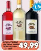 Four Cousins Natural Sweet Wine-1.5Ltr Each