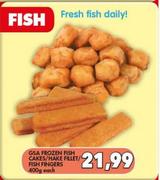 GSA Frozen Fish Cakes/Hake Fillet/Fish Fingers-400g Each