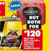 Miller Draft Beer 6x330ml NRB + Apple Ciders 6x440ml Cans-For Both