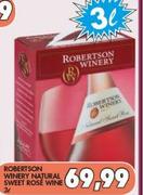Robertson Winery Natural Sweet Rose Wine-3Ltr