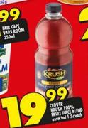 Clover Krush 100% Fruit Juice Blend-1.5Ltr Each