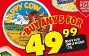 Happy Cow Cheese Wedges-5x120g