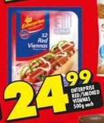 Enterprise Red/Smoked Viennas-500g Each