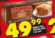 Mama's Pies/Sausage Rolls-6 Per Pack