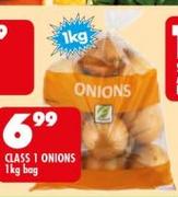 Class 1 Onions-1Kg Bag