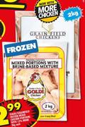 Goldi/Grainfield Frozen Mixed Chicken Portions With 15% Brine-2Kg Each