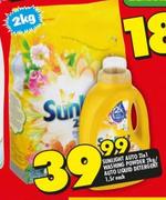 Sunlight Auto 2 In 1 Washing Powder 2Kg/Auto Liquid Detergent 1.5Ltr-Each