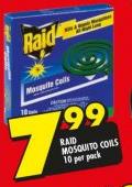Raid Mosquito Coils-10 Per Pack