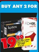 Kotex Maxi Sanitary Pads 8/10 Per Pack / Pantyliners 20 Per Pack-For Any 2