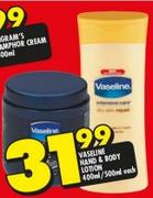 Vasline Hand & Body Lotion-400/500ml Each