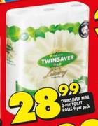 Twinsaver Mini 2 Ply Toilet Rolls-9 Per Pack