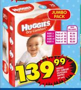 Huggies Dry Comfort Disposable Nappies-Per Pack