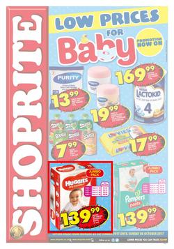 Shoprite KZN : Low Prices For Baby (25 Sep - 08 Oct 2017), page 1