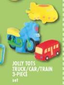 Jolly Tots Truck/Car/Train-3 Piece Set