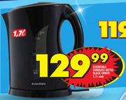 Essentials 1.7Ltr Cordless Kettle Black/White-Each 
