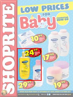 Shoprite : Low Prices For Baby (22 Sep - 08 Oct 2017), page 1